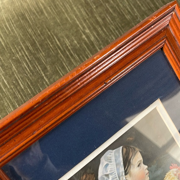 NA Noel Nancy Print Art Picture Emma Amish rooster girl mat and frame - Picture 6 of 6